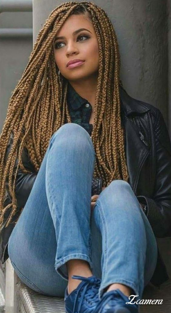Latest box braids hairstyles 2023 For African American 4