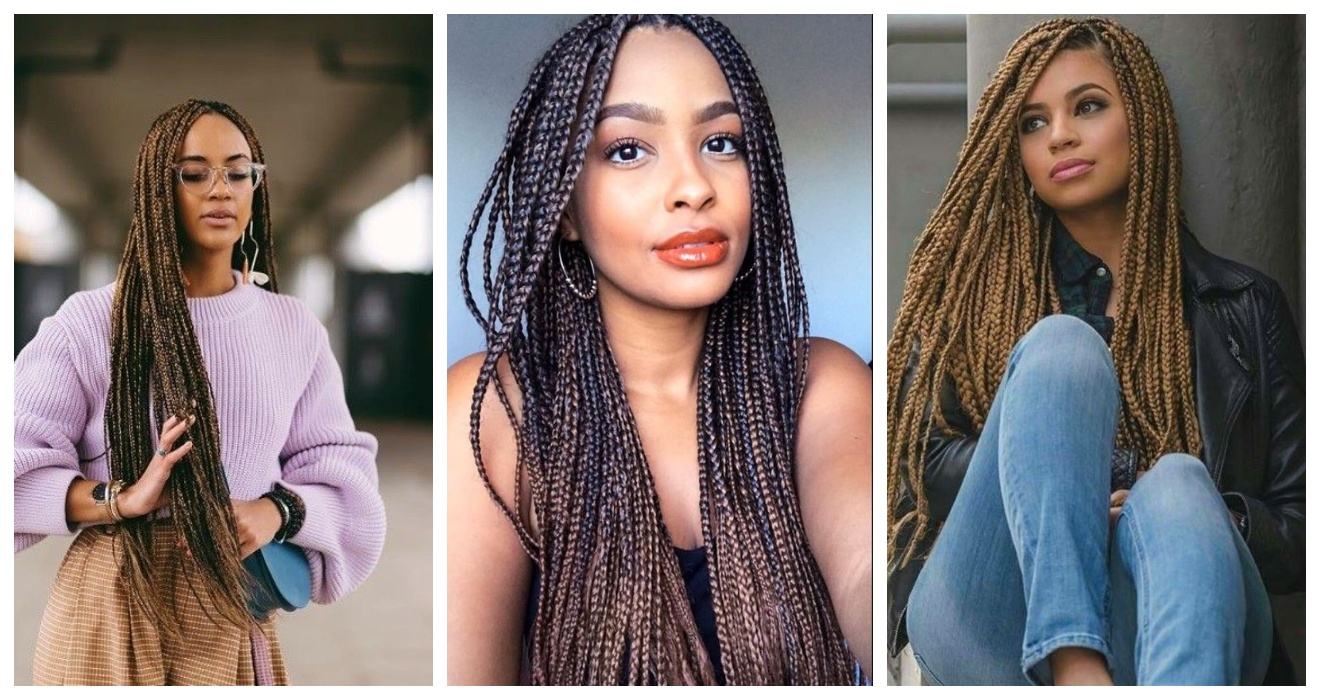 Latest box braids hairstyles 2023 For African American