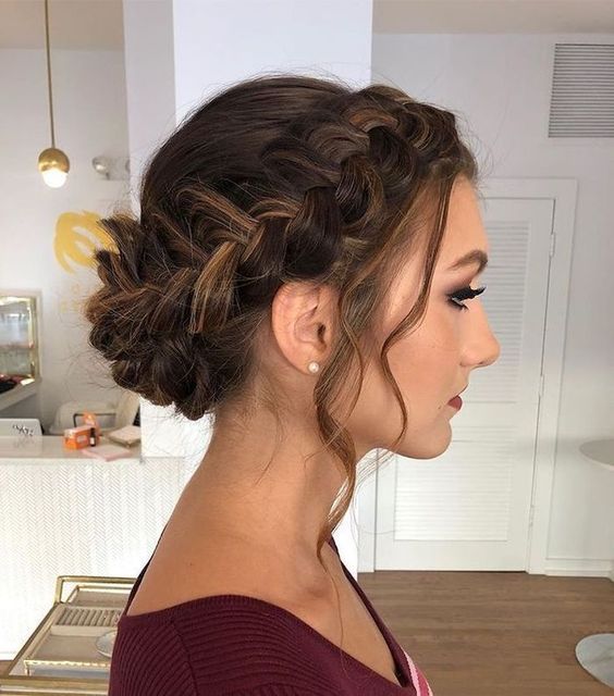 Loose Twisted Updo for Prom