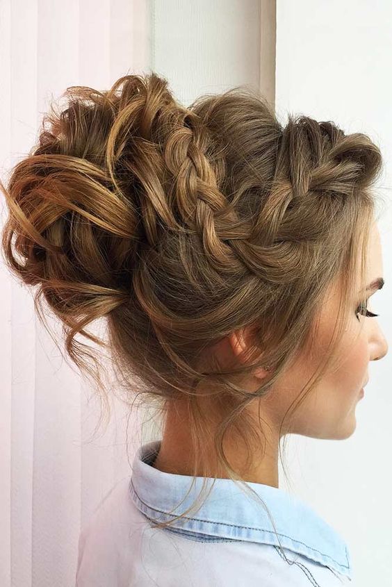 Accent Braid Prom Updo 