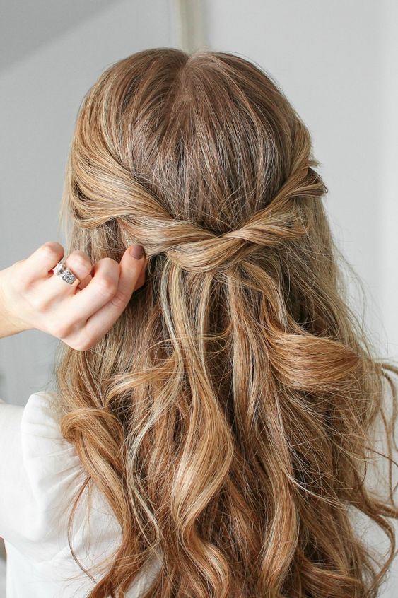 Knotted Half- Up Half- Down Hairstyles